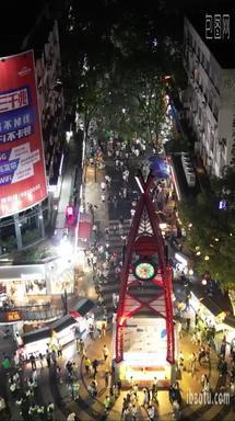 航拍广西<strong>桂林</strong>正阳街步行街夜景